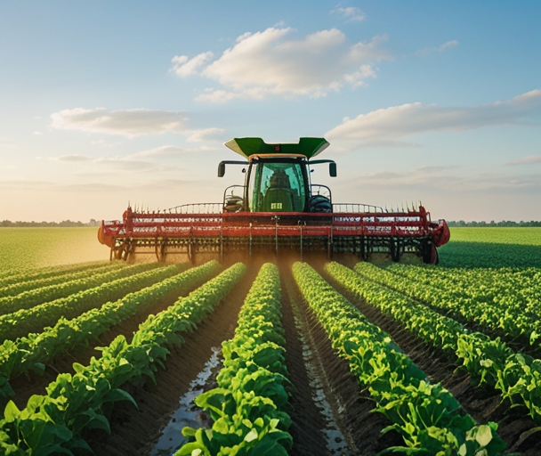 Detalhe de fixação em implemento agrícola