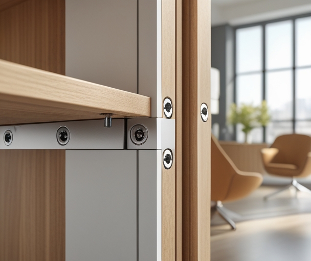 Detalhe de fixação em design de interiores